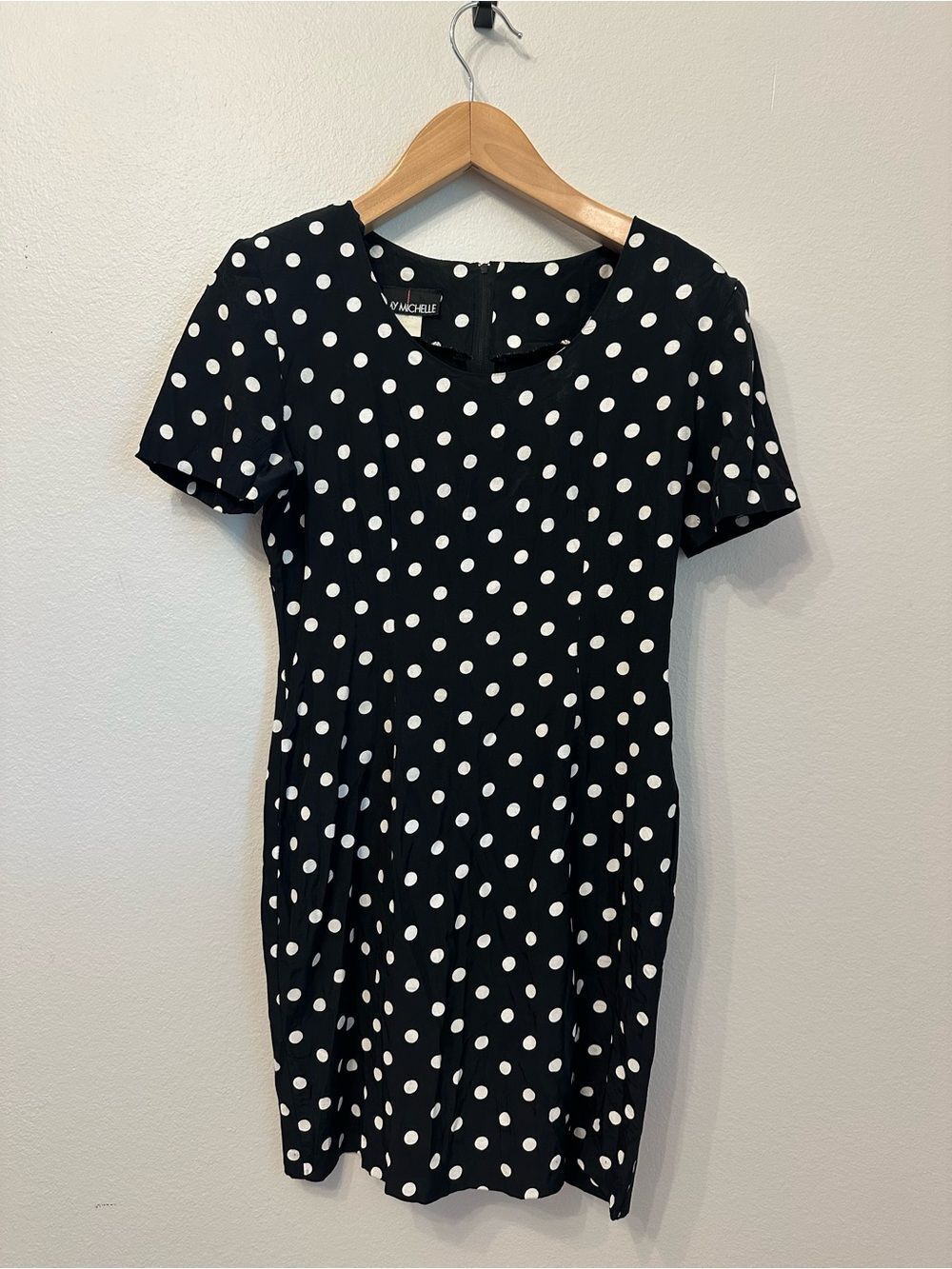 My Michelle Vintage Black and White Polka Dot Short Sleeve Dress Pretty Woman